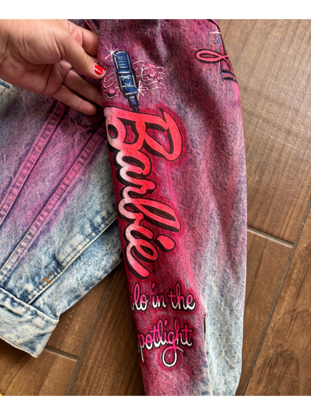 RARE Vintage Tony Alamo Barbie Solo in the Spotlight Hand Painted Denim Jacket - Picture 9 of 14